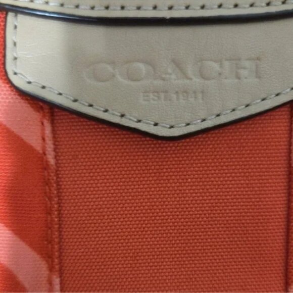 Coach Red and Tan Shoulder Bag with Slouchy Silhouette - Picture 3 of 12